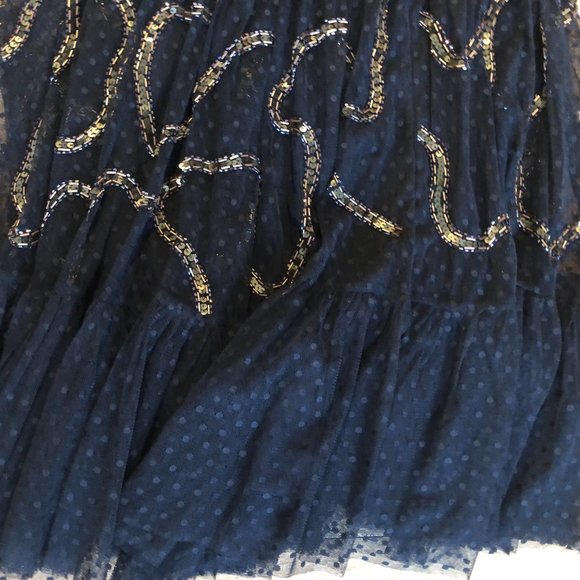 Brand New Gorgeous Let Me Be 2-Piece Beaded Black Tank and Skirt Set - Picture 15 of 16